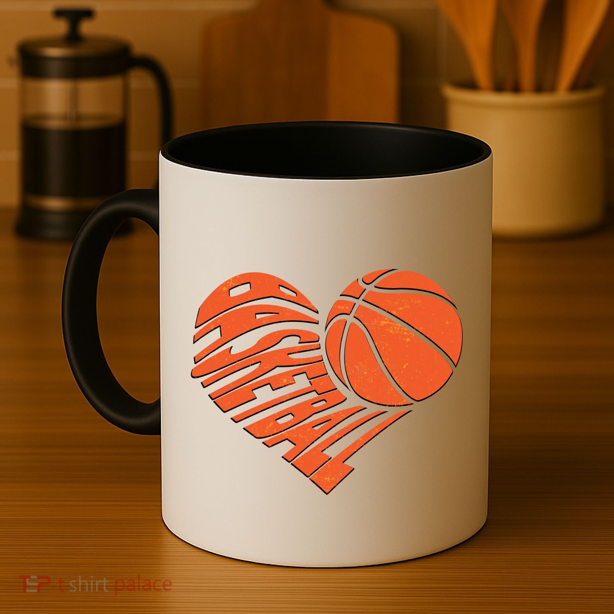 Basketball Love Heart Coffee Mug