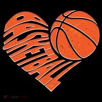 Basketball Love Heart Ornament thumb 1