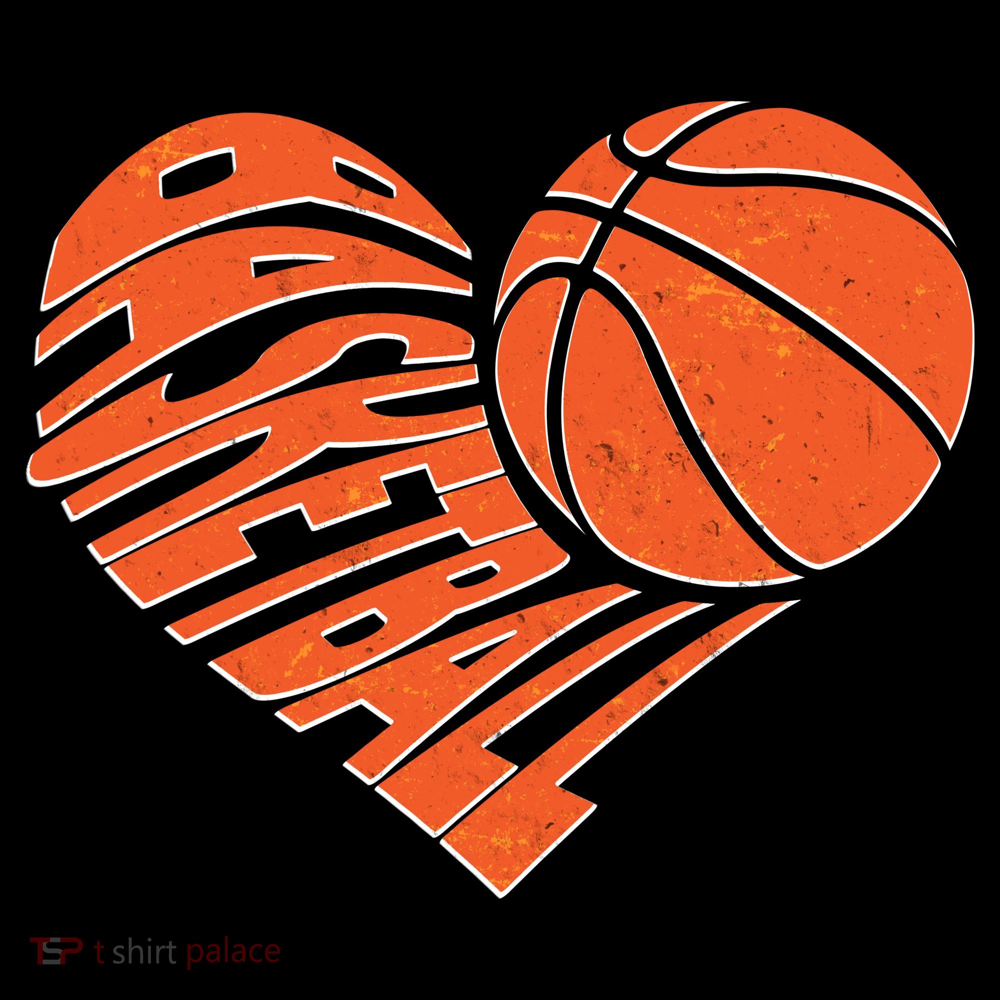 Basketball Love Heart Toddler Hoodie