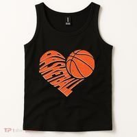 Basketball Love Heart Tank Top thumb 2