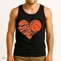Basketball Love Heart Tank Top thumb 3