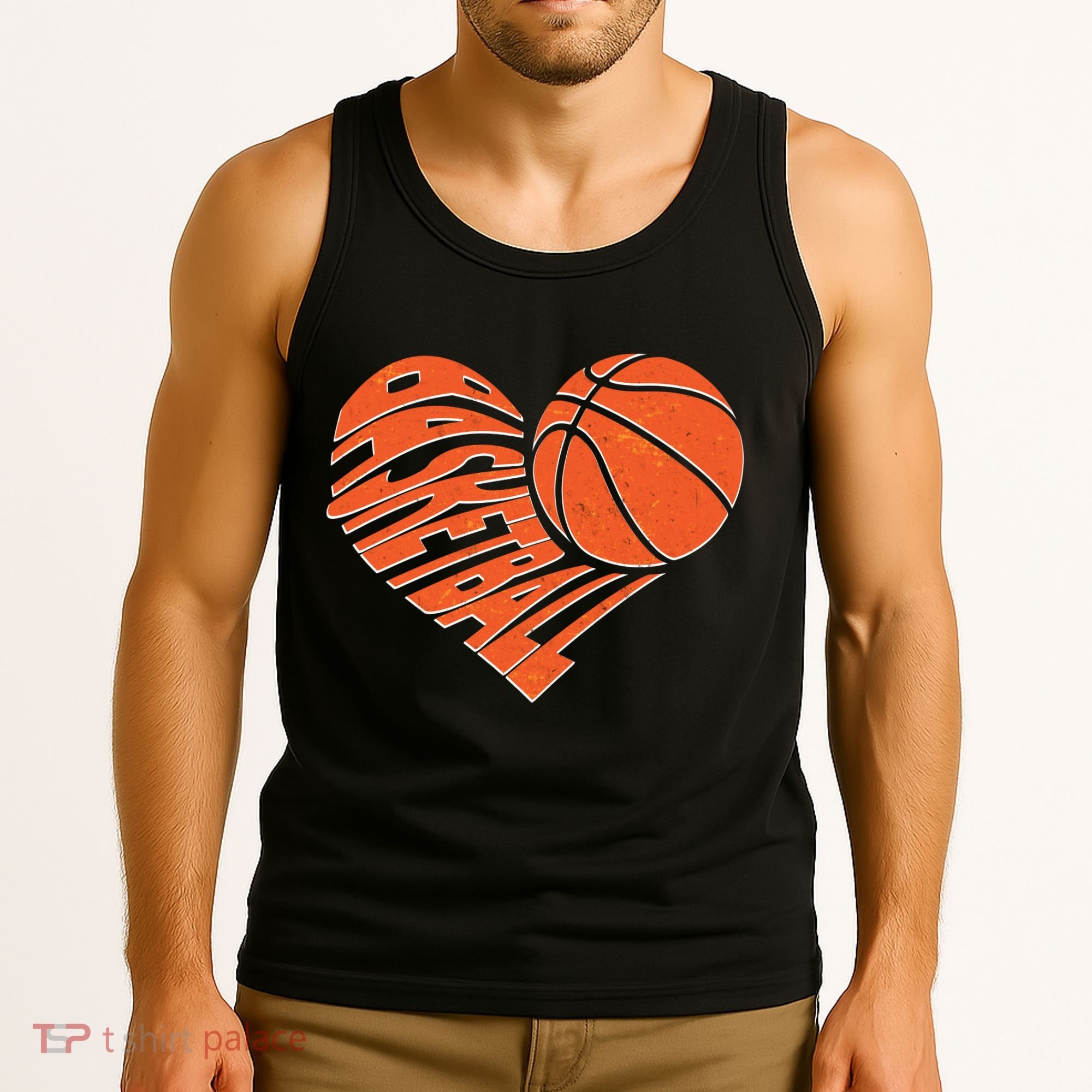 Basketball Love Heart Tank Top
