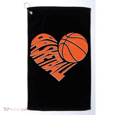 Basketball Love Heart Golf Towel