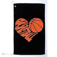 Basketball Love Heart Golf Towel thumb 0