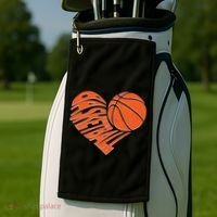 Basketball Love Heart Golf Towel thumb 2