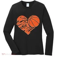 Basketball Love Heart Women's Long Sleeve Shirt thumb 0