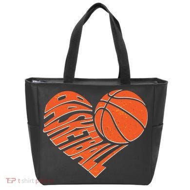 Basketball Love Heart Tote Bag