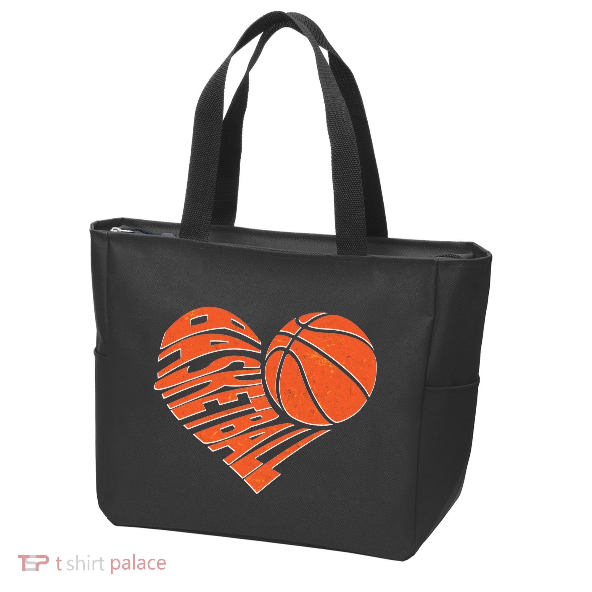 Basketball Love Heart Tote Bag