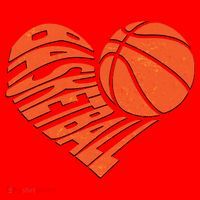 Basketball Love Heart Santa Hat thumb 1