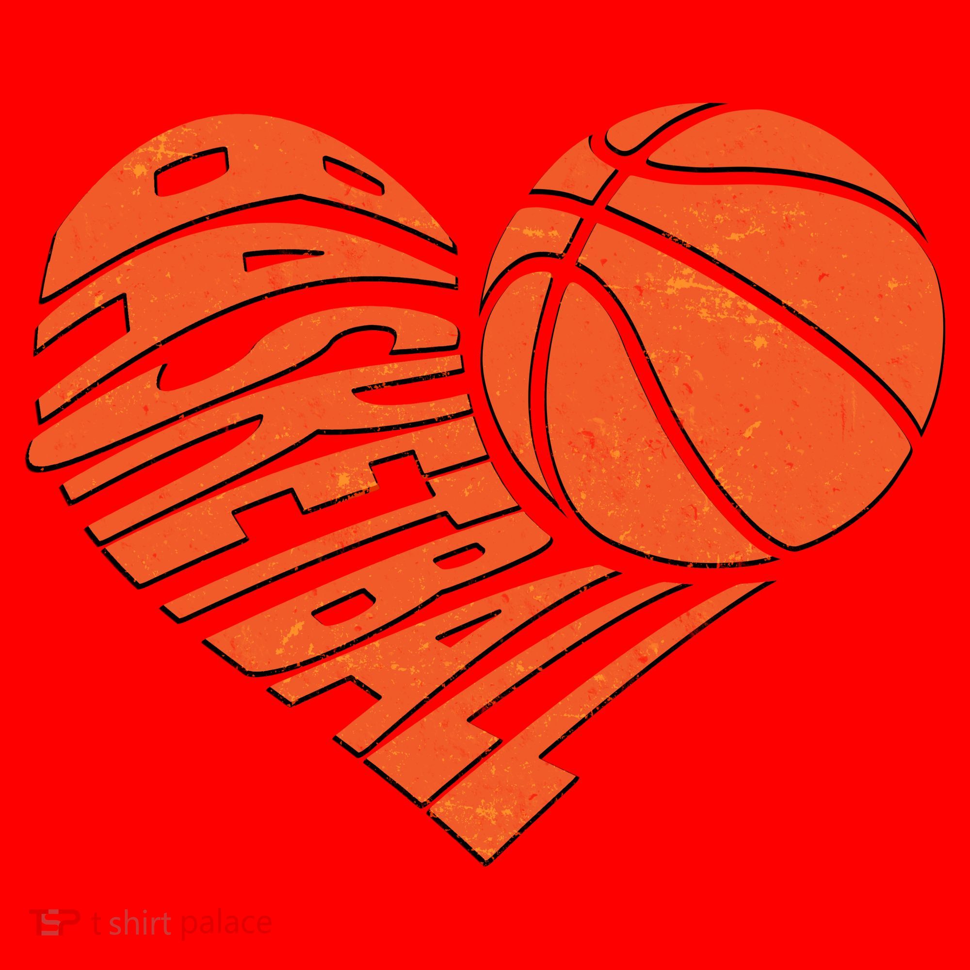 Basketball Love Heart Santa Hat