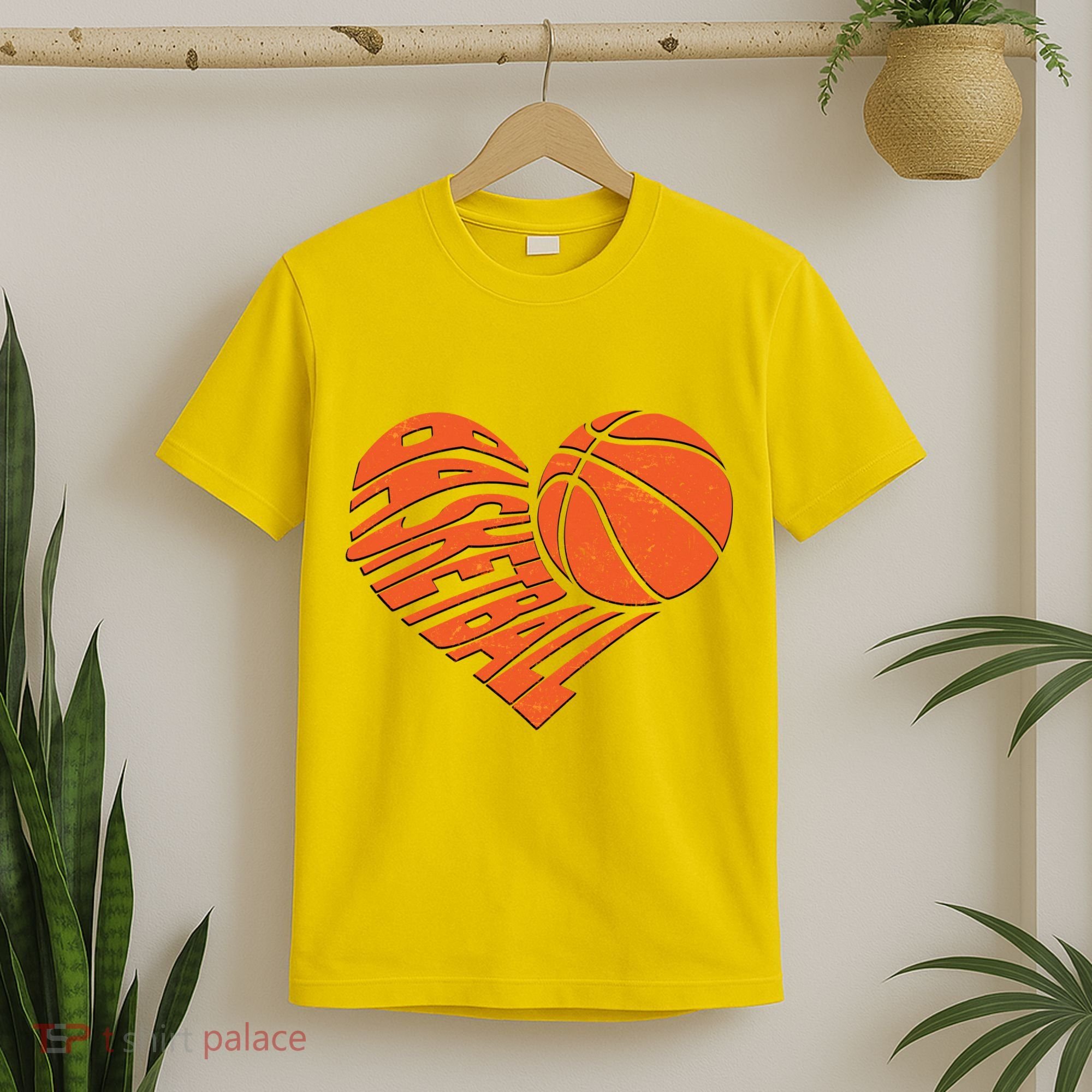 Basketball Love Heart T-Shirt