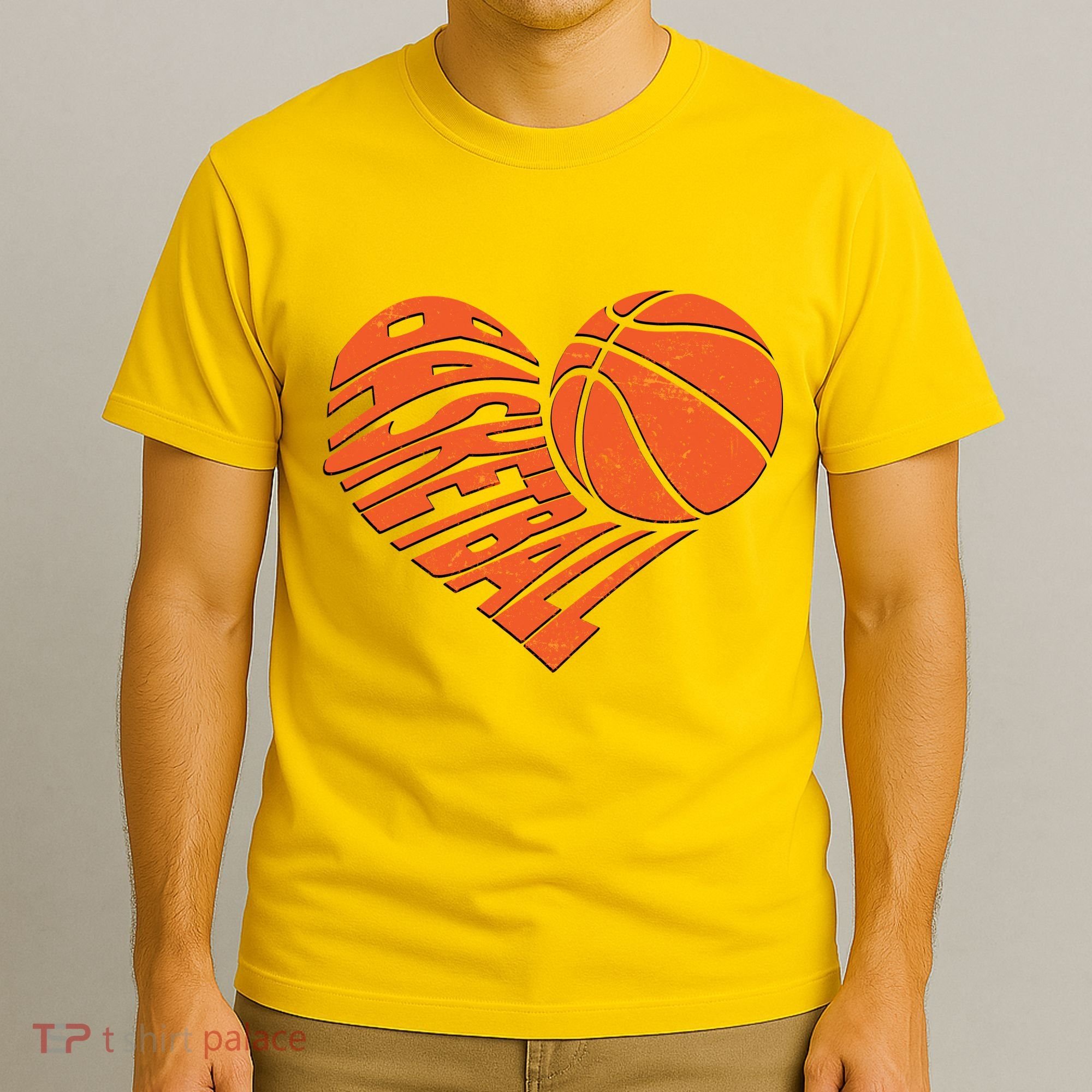 Basketball Love Heart T-Shirt