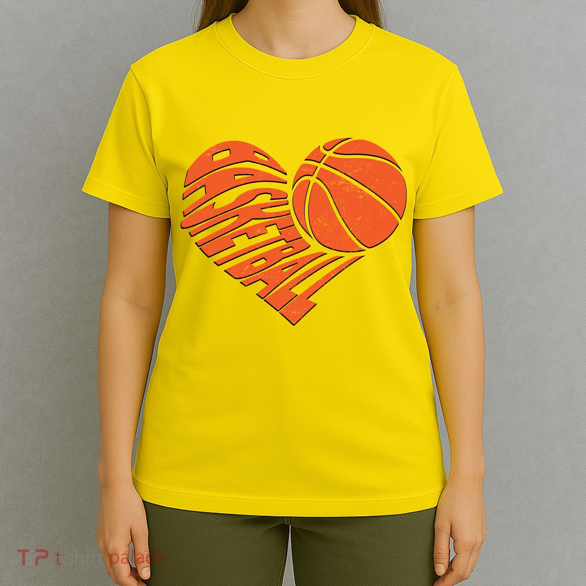 Basketball Love Heart T-Shirt