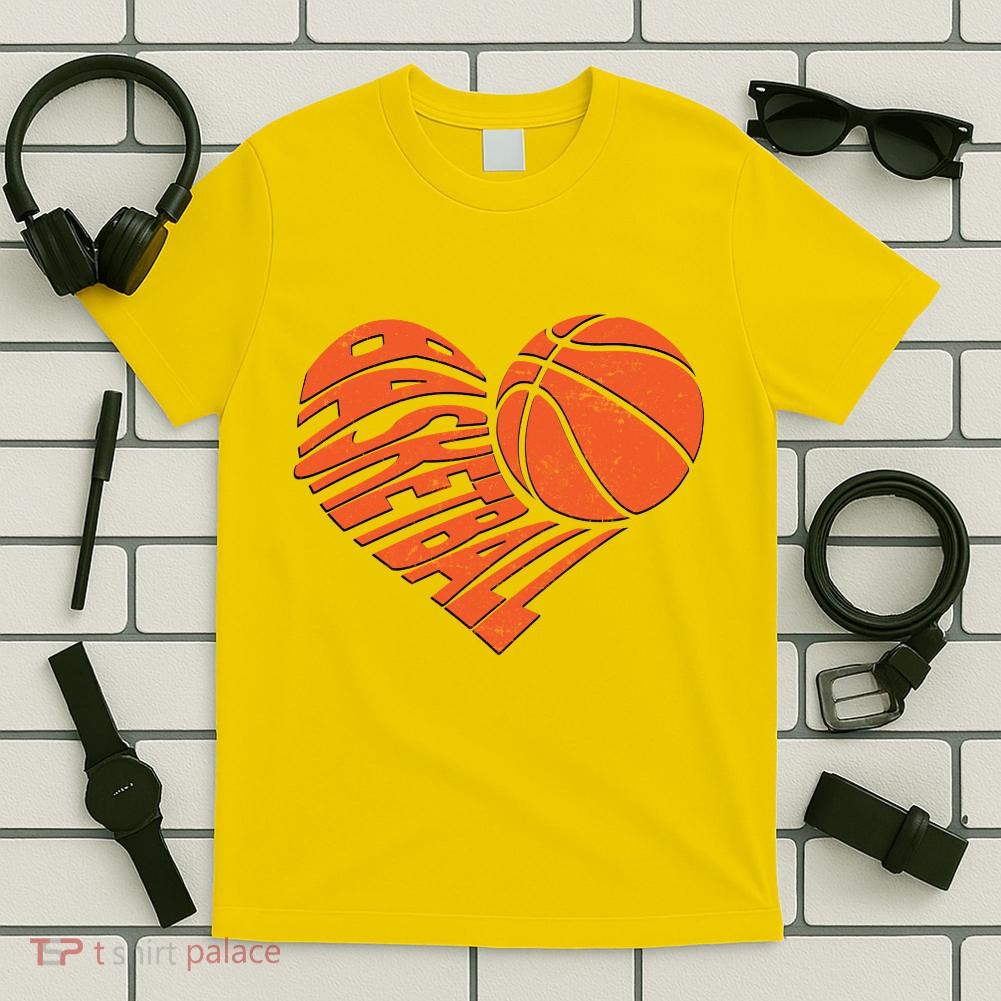 Basketball Love Heart T-Shirt