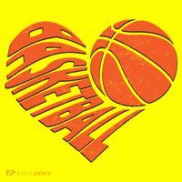 Basketball Love Heart Button thumb 1