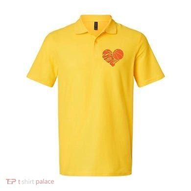 Basketball Love Heart Polo