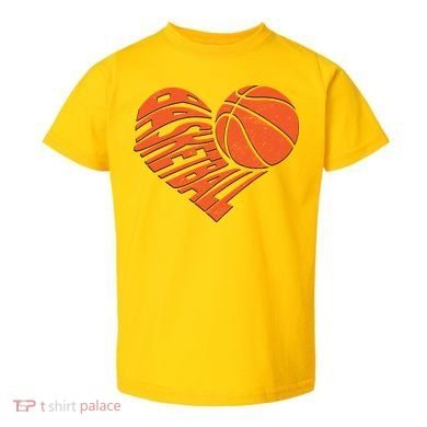 Basketball Love Heart Toddler T-Shirt