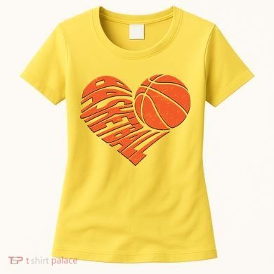 Basketball Love Heart Women's T-Shirt