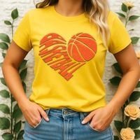 Basketball Love Heart Women's T-Shirt thumb 2