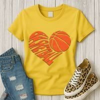 Basketball Love Heart Women's T-Shirt thumb 3