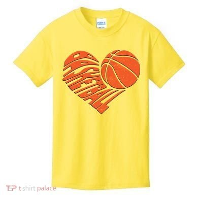Basketball Love Heart Kids T-Shirt