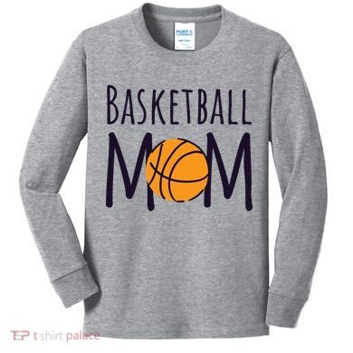 Basketball Mom Kids Long Sleeve Shirt
