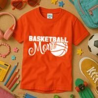 Basketball Mom Sports Mother Kids T-Shirt thumb 3
