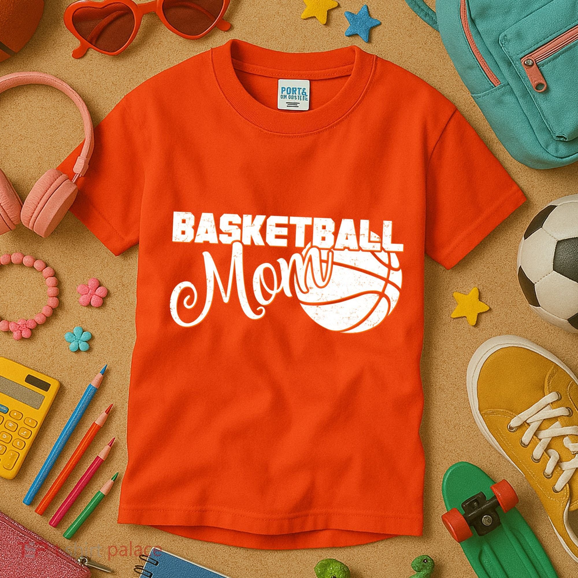 Basketball Mom Sports Mother Kids T-Shirt