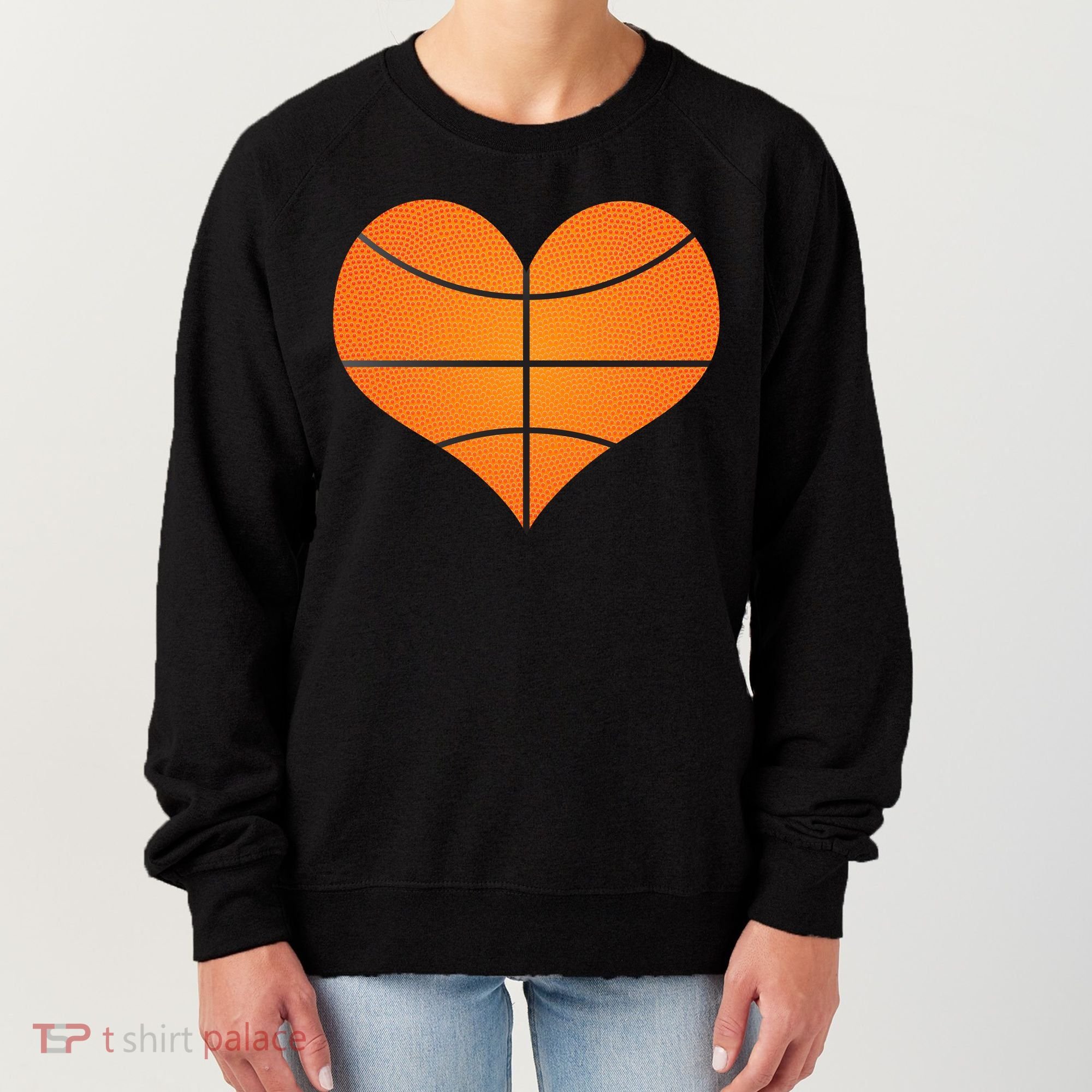 Basketball Shaped Heart Women's Sweatshirt