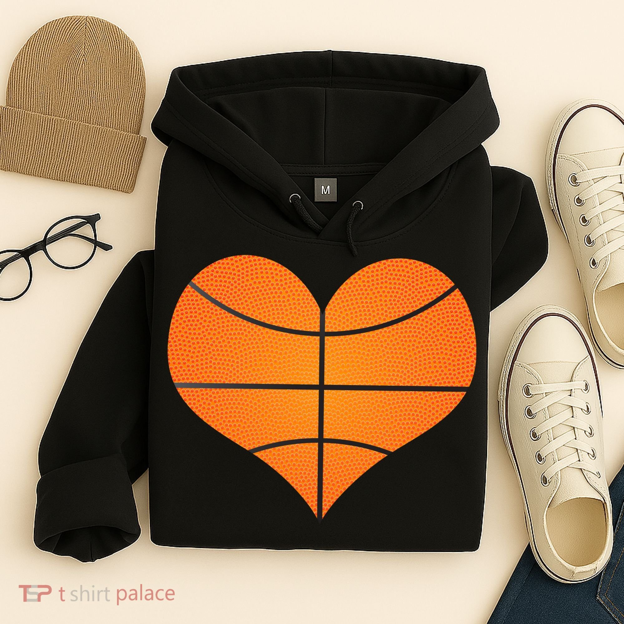 Basketball Shaped Heart Hoodie