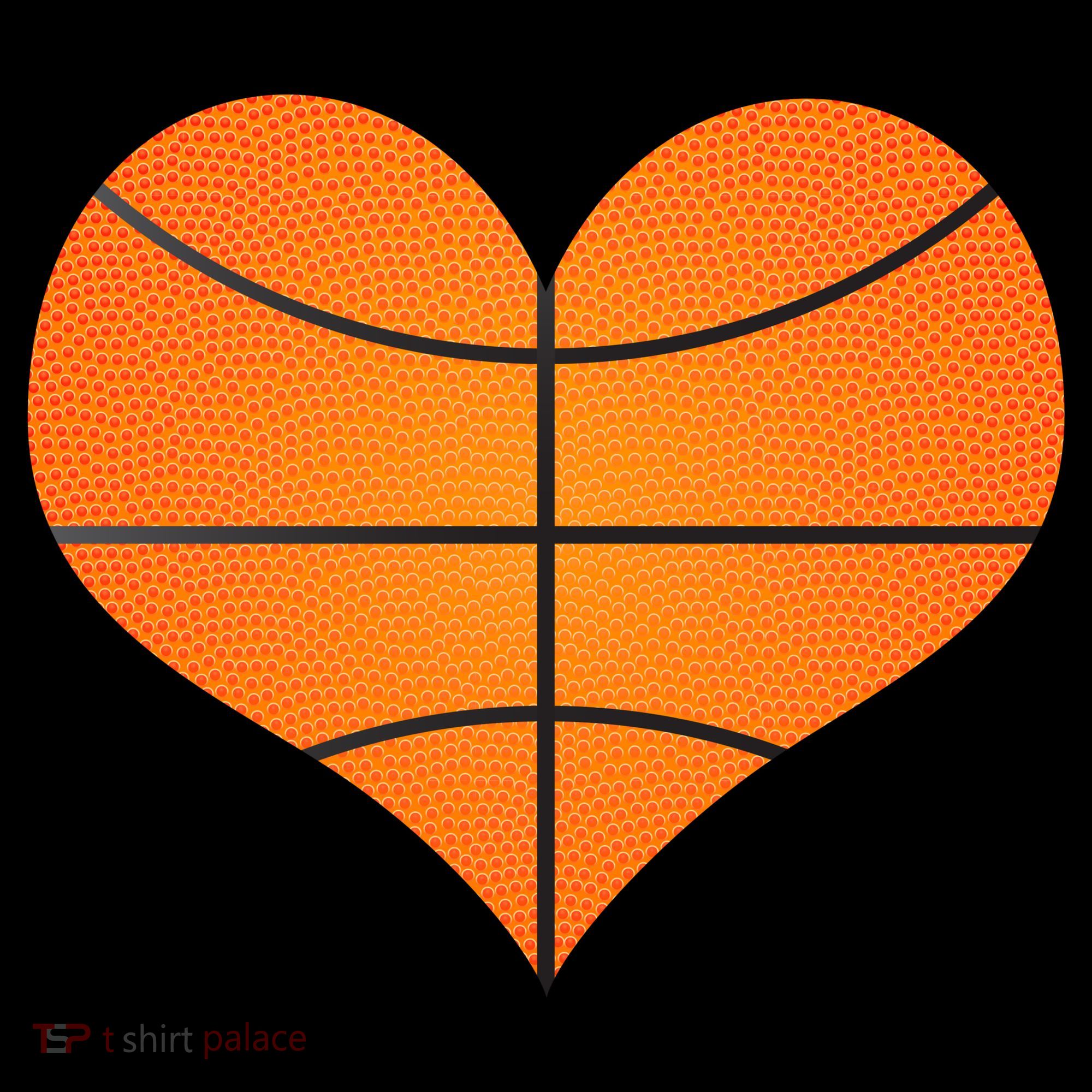 Basketball Shaped Heart Long Sleeve Shirt