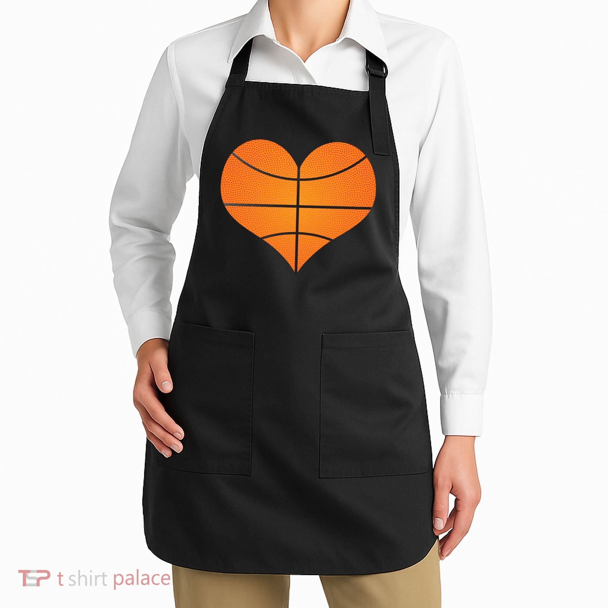 Basketball Shaped Heart Apron