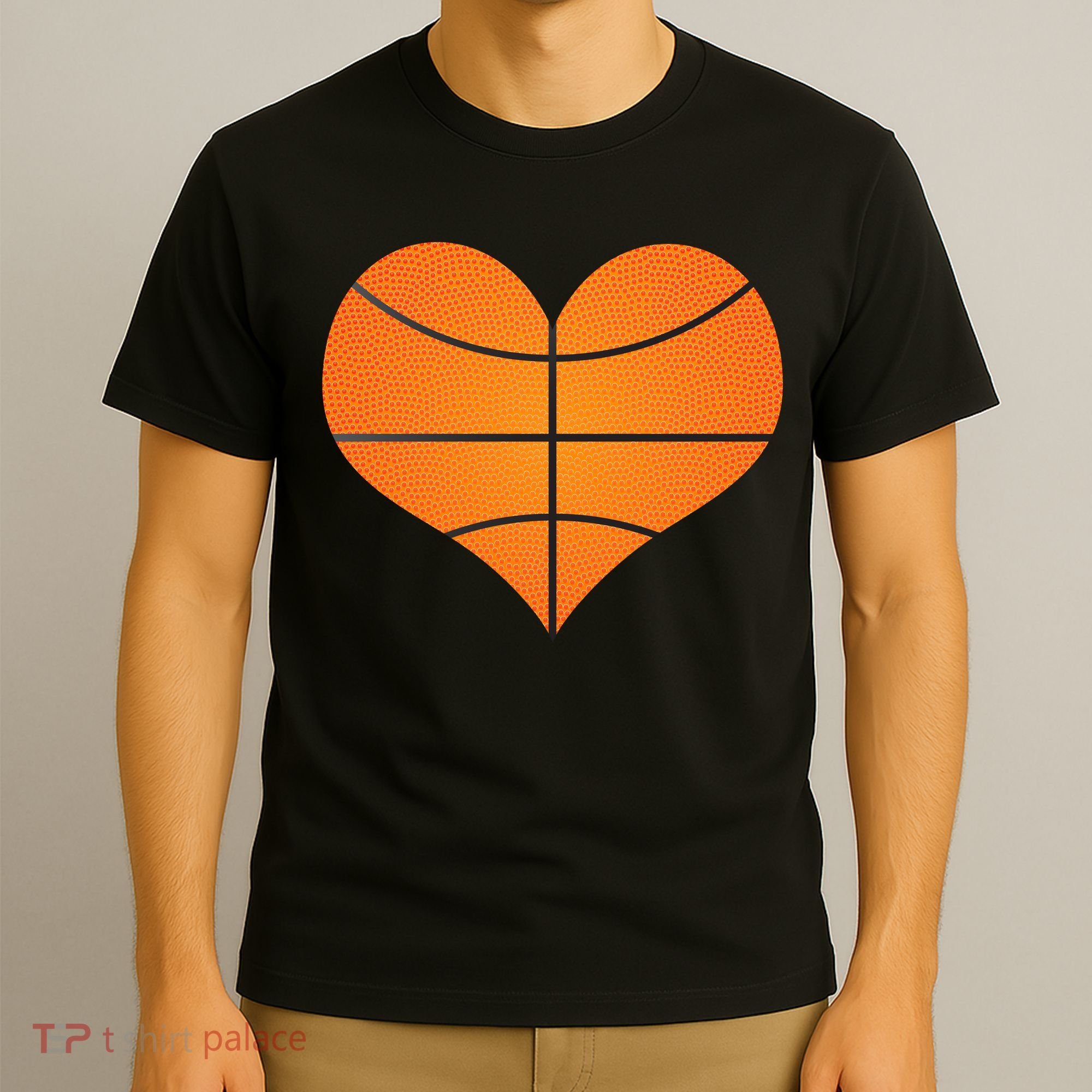 Basketball Shaped Heart T-Shirt