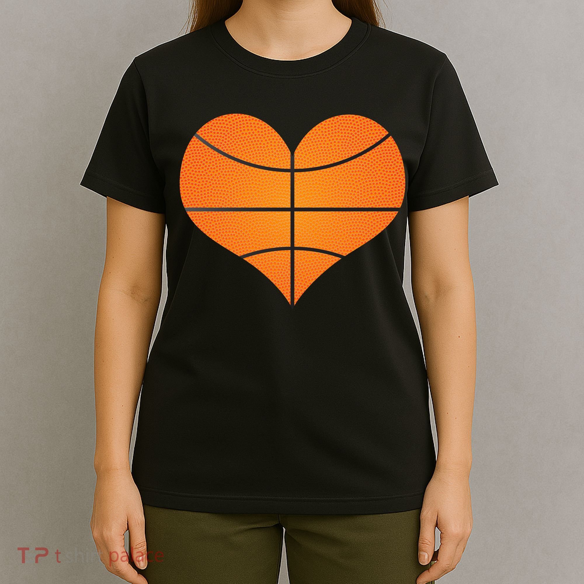 Basketball Shaped Heart T-Shirt