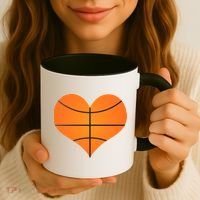 Basketball Shaped Heart Coffee Mug thumb 3
