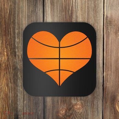 Basketball Shaped Heart Coaster