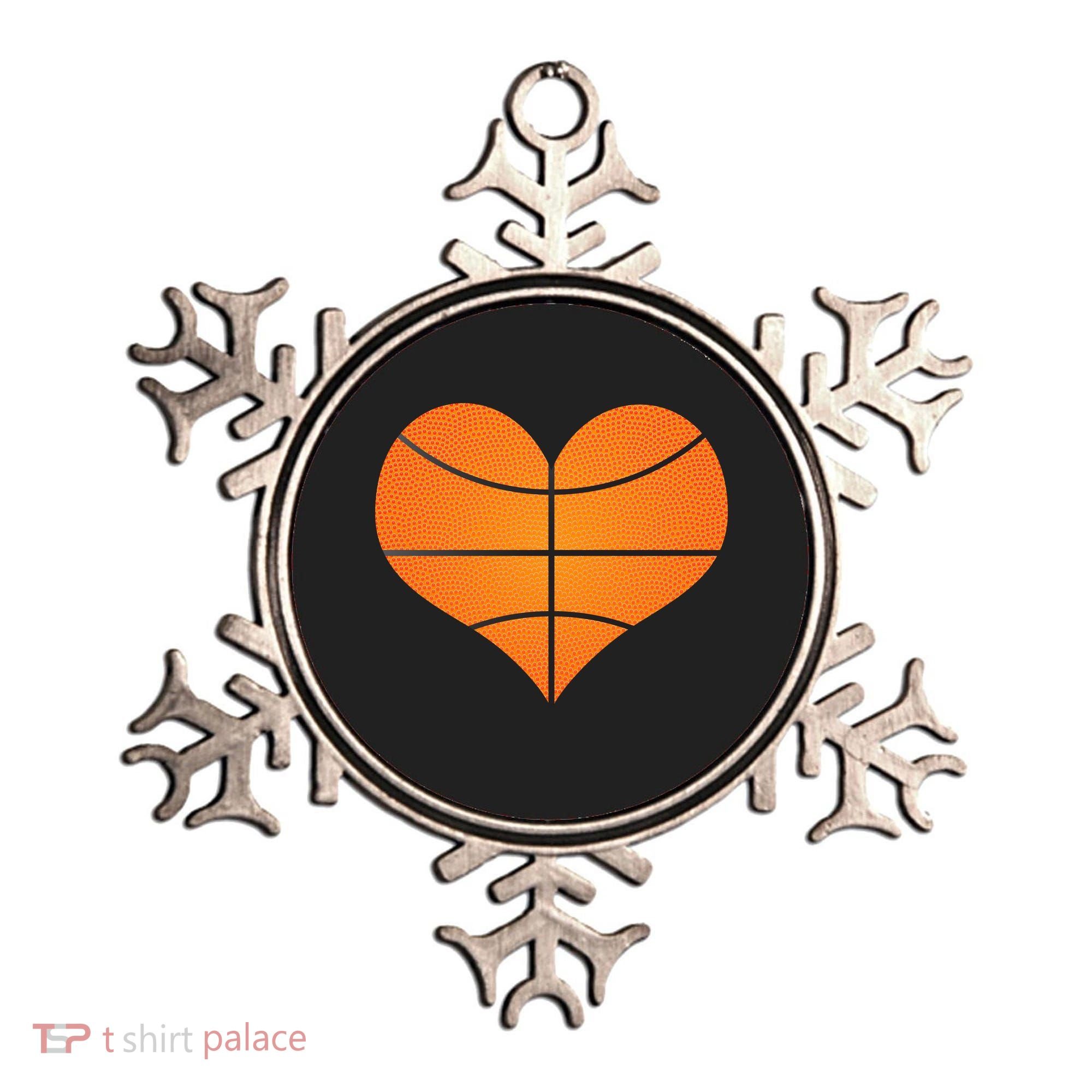 Basketball Shaped Heart Ornament
