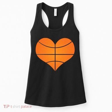 Basketball Shaped Heart Women's Tank Top