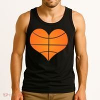 Basketball Shaped Heart Tank Top thumb 3