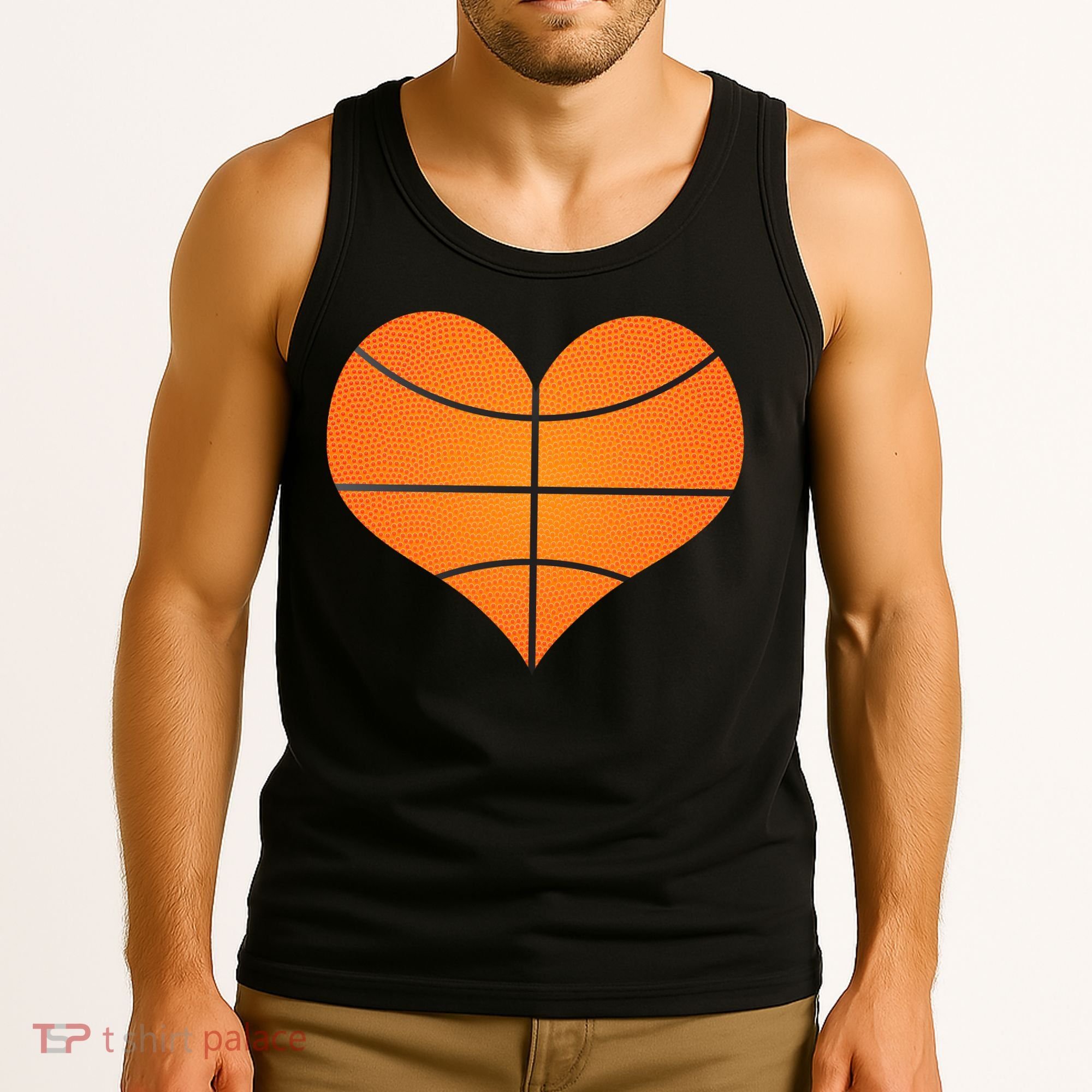 Basketball Shaped Heart Tank Top