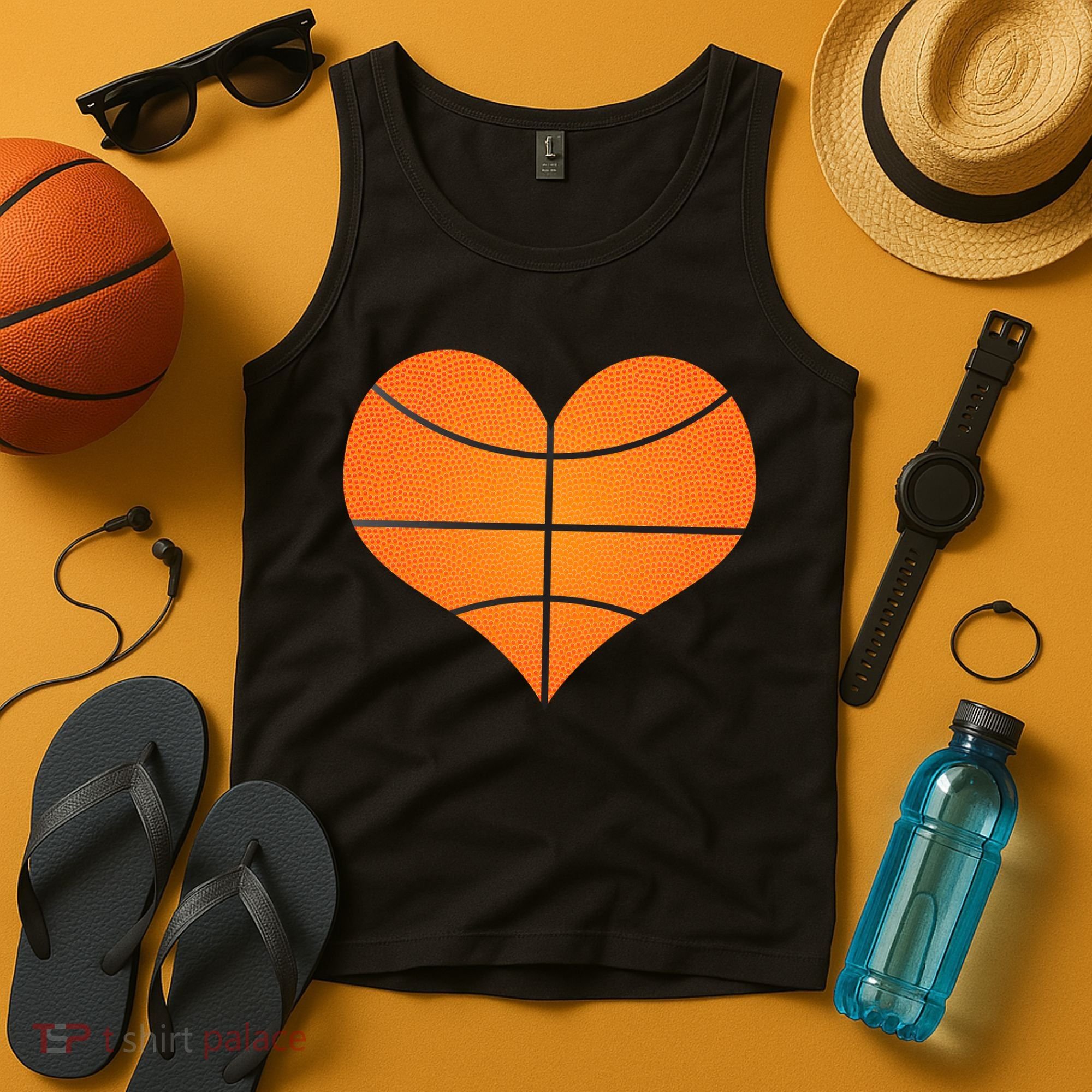 Basketball Shaped Heart Tank Top