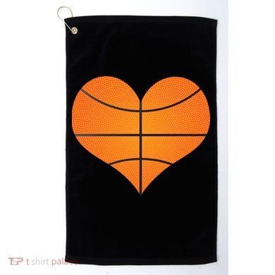 Basketball Shaped Heart Golf Towel