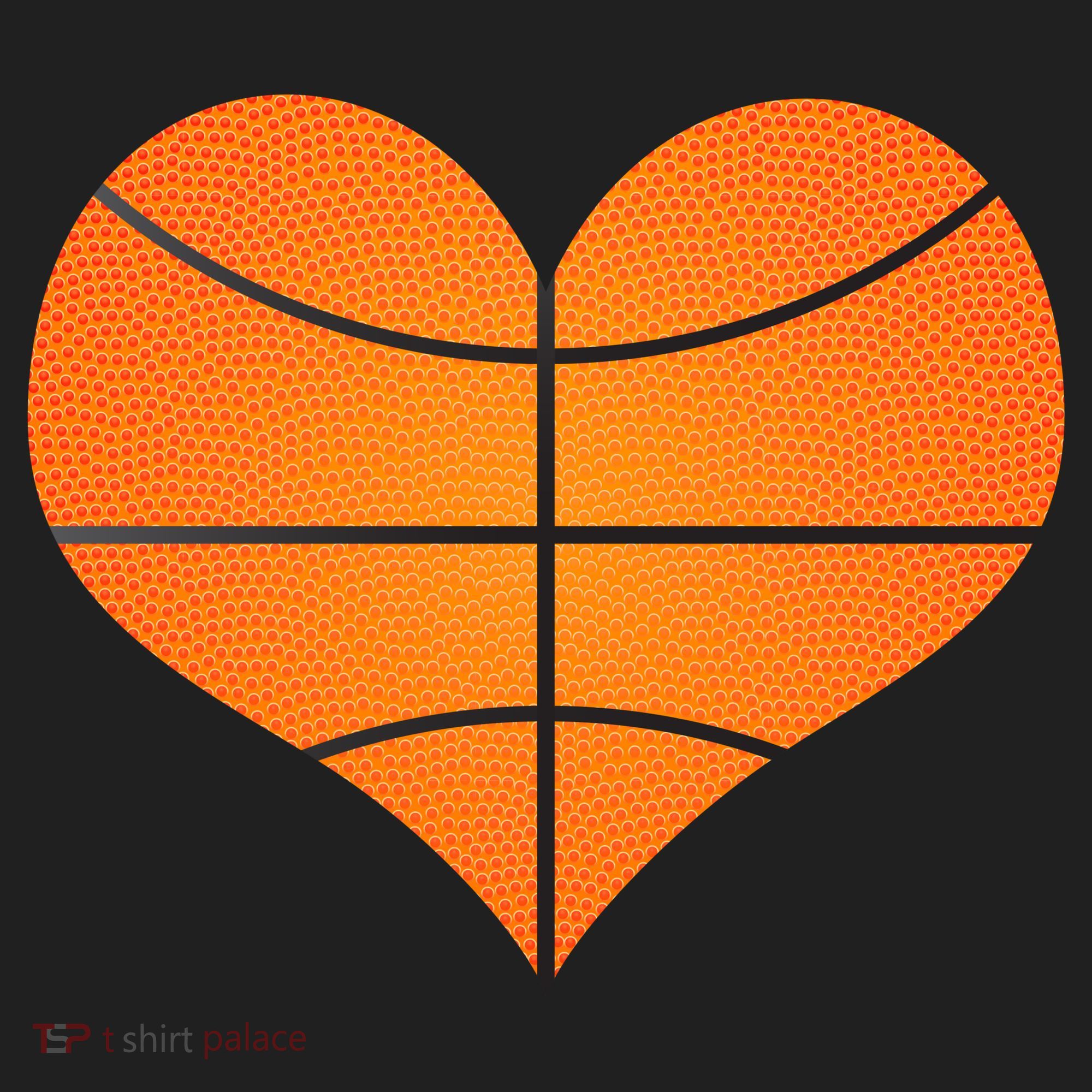 Basketball Shaped Heart Golf Towel