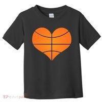 Basketball Shaped Heart Toddler T-Shirt thumb 0