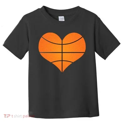 Basketball Shaped Heart Toddler T-Shirt