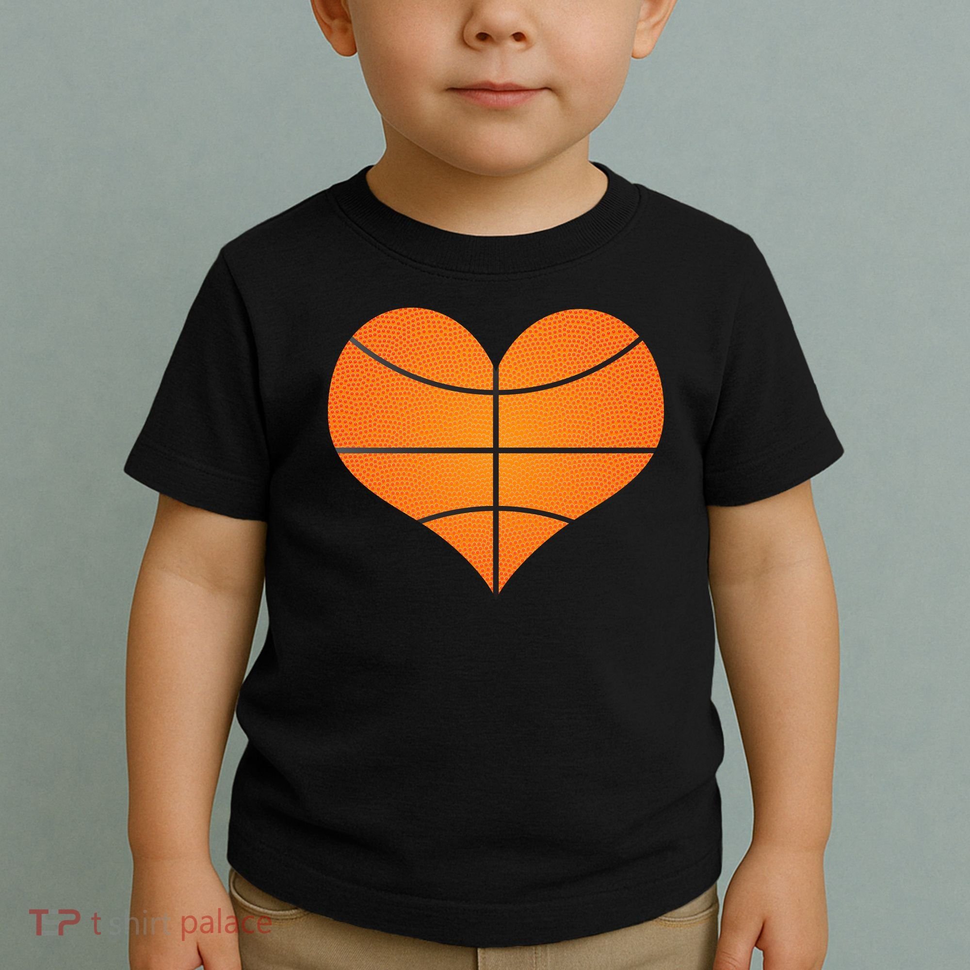 Basketball Shaped Heart Toddler T-Shirt