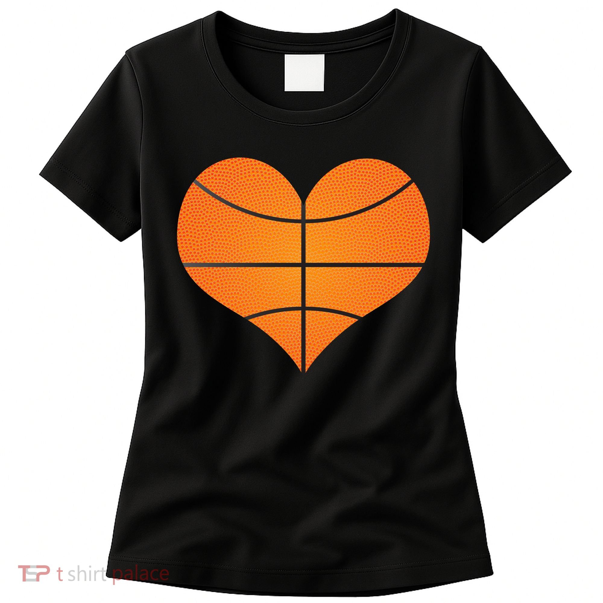 Basketball Shaped Heart Women's T-Shirt