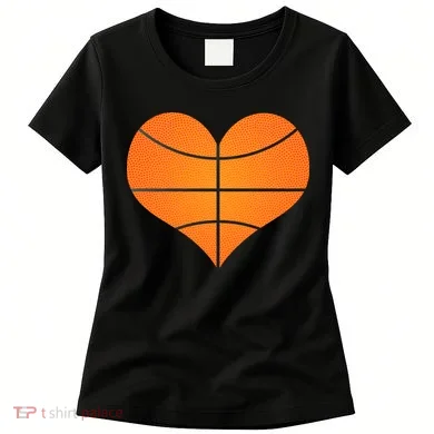Basketball Shaped Heart Women's T-Shirt