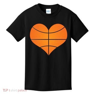 Basketball Shaped Heart Kids T-Shirt