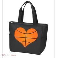 Basketball Shaped Heart Tote Bag thumb 3
